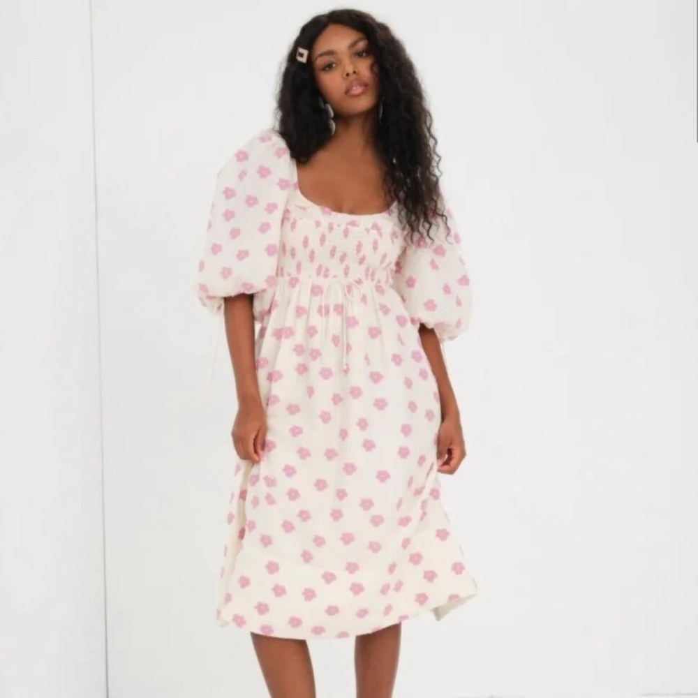 NWT For Love & Lemons Blakely Midi Dress - Picture 2 of 3